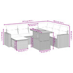 vidaXL Salon de jardin avec coussins 8 Pièces beige résine tressée