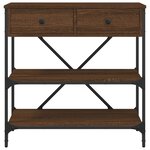 vidaXL Table console chêne marron 75x34 5x75 cm bois d'ingénierie
