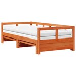 vidaXL Lit de jour et lit gigogne et matelas 80x200 cm bois pin massif