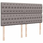 vidaXL Sommier à lattes de lit avec matelas Taupe 180x200 cm Tissu