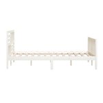 vidaXL Cadre de lit Blanc 180x200 cm Super King Bois massif