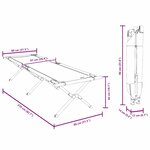 vidaXL Lit de camping pliant Gris Tissu Oxford