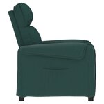 vidaXL Fauteuil inclinable Vert foncé Tissu