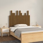 vidaXL Tête de lit murale Marron miel 95 5x3x80 cm Bois massif de pin