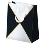 Sac cadeau mini format triangle blanc - draeger paris
