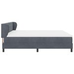 Lit Box Spring vidaXL avec Matelas Gris Foncé 200x200 cm en Velours