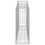 vidaXL Paniers à gabions arqués 18 Pièces 200x30x80/100 cm Fer galvanisé