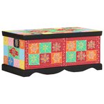 vidaXL Table basse multicolore 90x50x40 cm bois de manguier massif
