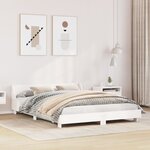 vidaXL Cadre de lit sans matelas blanc 140x200 cm bois de pin massif