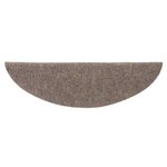 vidaXL Tapis d'escalier auto-adhésifs 15 pièces 65 x 21 x 4 cm Beige Demi-rond Grand