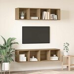 vidaXL Ensemble meuble TV 2 Pièces chêne artisanal 37 x 37 x 142.5 cm