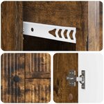 vidaXL Buffet Chêne fumé 89 x 34 5 x 60 cm Bois d'ingénierie