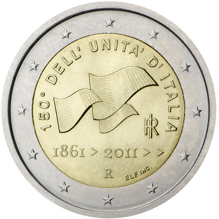 Monnaie 2 euros commémorative italie 2011 - unification italienne