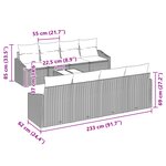 vidaXL Ensemble de canapé de jardin 9 pièces avec coussins noir rotin synthétique