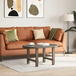 vidaXL Pieds de table basse en acier naturel 2 pièces 50 x (42-43) cm Acier