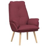 vidaXL Fauteuil relaxant Rouge bordeaux 69 x 74 x 93 cm tissu