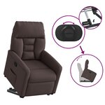 vidaXL Fauteuil inclinable marron foncé tissu