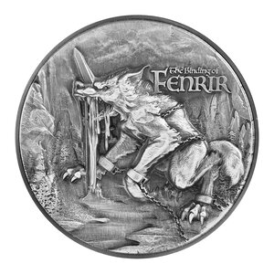 BINDING OF FENRIR 2 Oz Silver Coin 10000 Francs Chad 2021