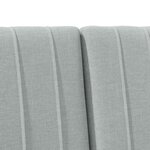 vidaXL Tête de lit capitonnée Gris clair 120 cm Pin massif