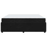 vidaXL Cadre de lit avec matelas Noir 180 x 200 cm tissu