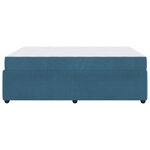 vidaXL Cadre de lit avec matelas Bleu 140 x 200 cm Velours