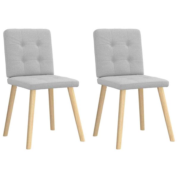vidaXL Chaises à manger lot de 2 gris nuage tissu