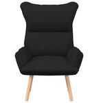 vidaXL Fauteuil relaxant Noir 69 x 74 x 93 cm tissu