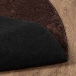 vidaXL Tapis de surface Rond HUARTE Marron Ø 120 CM Polyester