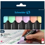 Job pastel pochette multipack épaisseurs de trait 1+5 mm surligneurs schneider