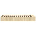 vidaXL Cadre de lit chêne sonoma 100x200 cm bois d'ingénierie