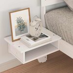 vidaXL Cadre de lit avec tête de lit Blanc 75 x 190 cm Pin massif