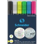 Marqueur pour tableaux en verre Maxx 245 Pochette 6 pièces assorti SCHNEIDER