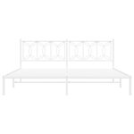 vidaXL Cadre de lit métal sans matelas et tête de lit blanc 193x203 cm