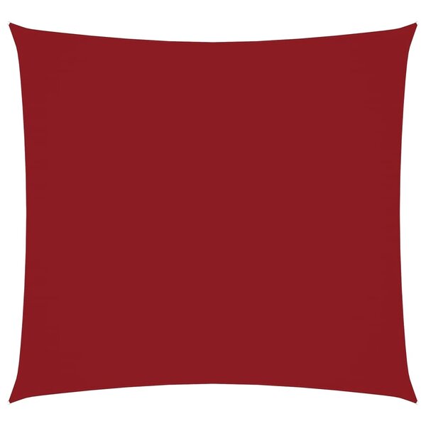 vidaXL Voile de parasol tissu oxford carré 6x6 m rouge
