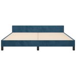 vidaXL Cadre de lit avec tête de lit Bleu foncé 180x200 cm Velours