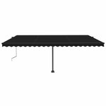 vidaXL Auvent automatique et capteur de vent/LED 500x300 cm Anthracite