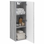 vidaXL Cabinet de Salle de Bain Mural Sonoma gris 33 x 34 5 x 60 cm