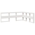 vidaXL Lit bibliothèque sans matelas blanc 160x200 cm bois pin massif