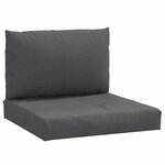 vidaXL Coussins de palette lot de 2 anthracite mélangé tissu
