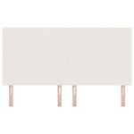 vidaXL Tête de lit avec tête de lit Crème 180 cm Cuir synthétique