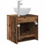 vidaXL Meuble lavabo mural Bois ancien 49 5 x 35 x 63 cm