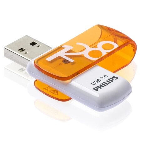 Philips clé usb 3.0 vivid 128 go blanc et orange - La Poste