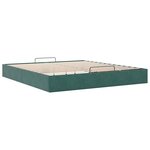 vidaXL Cadre de lit ottoman sans matelas vert foncé 200x200 cm velours