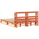 vidaXL Cadre de lit sans matelas cire marron 120x190cm bois pin massif