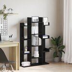 Bibliothèque vidaXL Noir Chêne 86x25 5x140 cm en Bois d'ingénierie