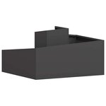 vidaXL Cache-pot de jardin Noir 80 x 80 x 50 cm Acier laminé à froid