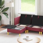 vidaXL Canapé modulaire avec rangement 5 Pièces Bordeaux Tissu