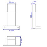Vidaxl spots vers le bas pour miroir 2 pièces 2 w blanc froid