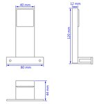 vidaXL Spots vers le bas pour miroir 2 Pièces 2 W Blanc froid