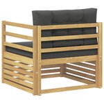 vidaXL Canapé d’extérieur Blanc et anthracite